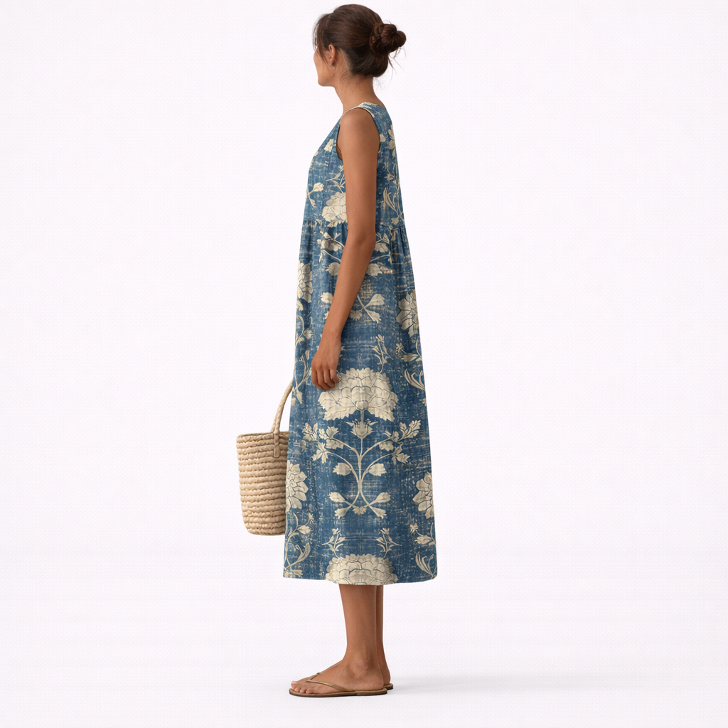 Vestido Midi Floral Clásico