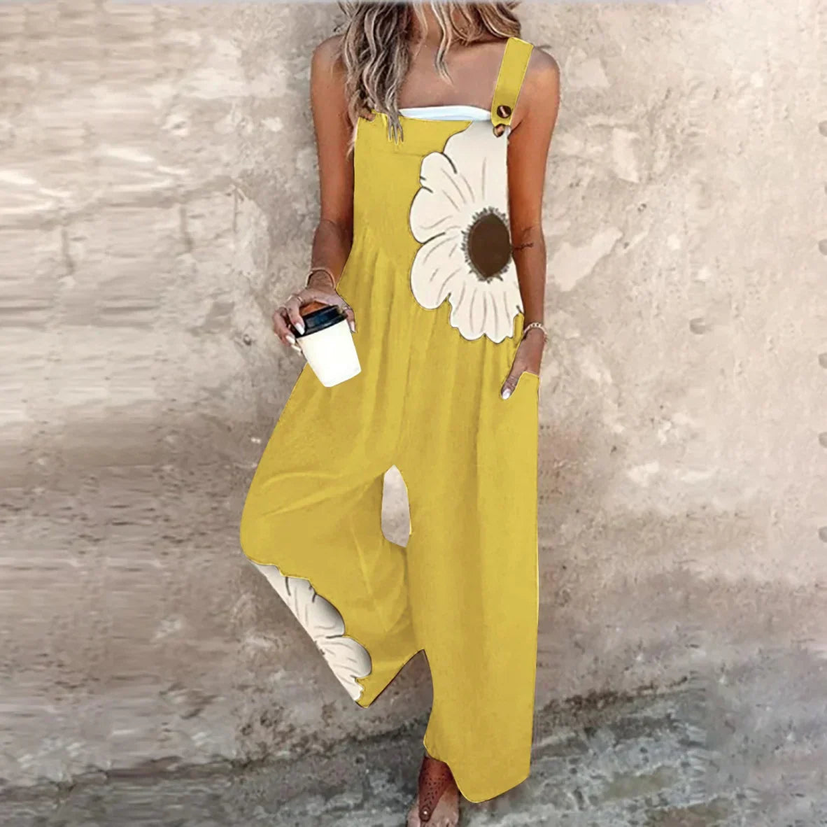 Mono cómodo con estampado de flor