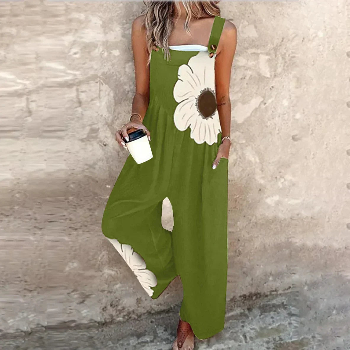 Mono cómodo con estampado de flor