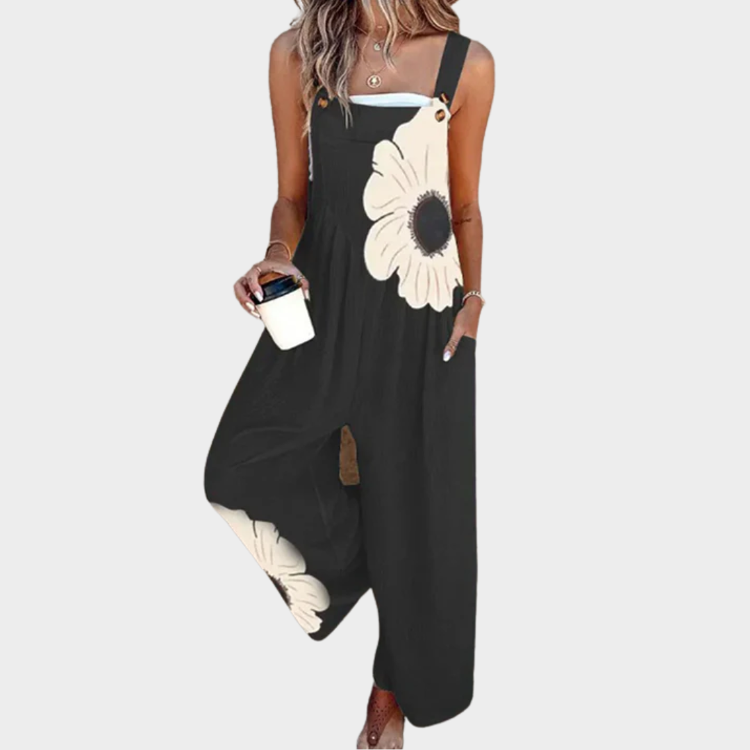 Mono cómodo con estampado de flor
