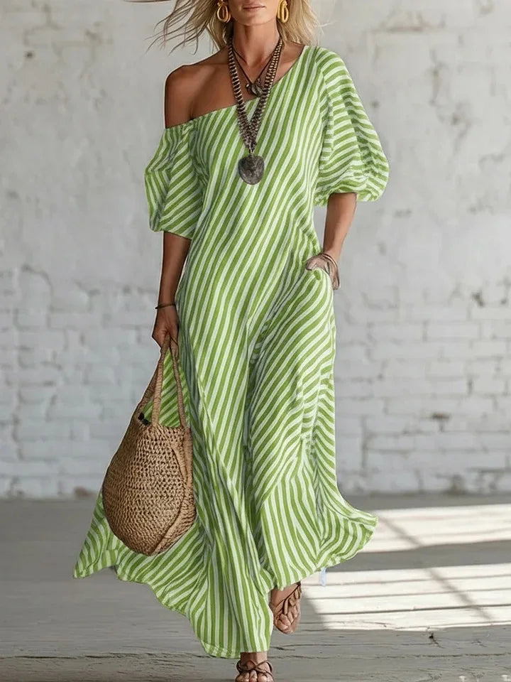 Vestidos Elegantes de Verano con Estampado a Rayas