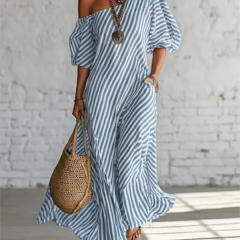 Vestidos Elegantes de Verano con Estampado a Rayas