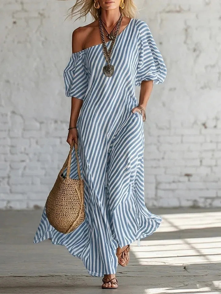 Vestidos Elegantes de Verano con Estampado a Rayas