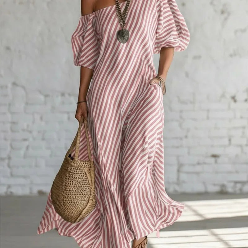 Vestidos Elegantes de Verano con Estampado a Rayas