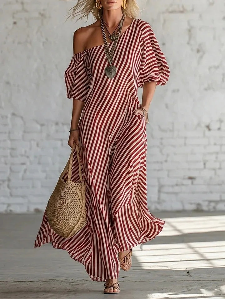 Vestidos Elegantes de Verano con Estampado a Rayas