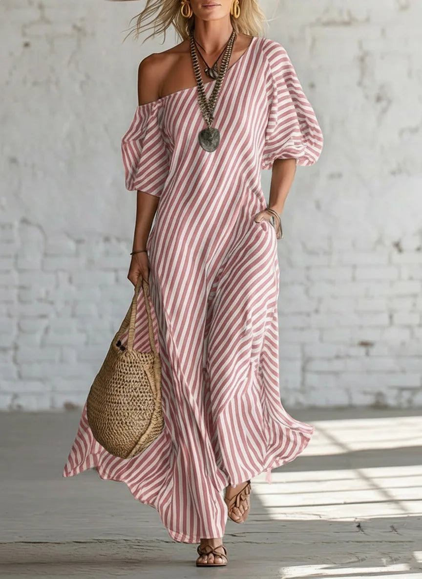 Vestidos Elegantes de Verano con Estampado a Rayas