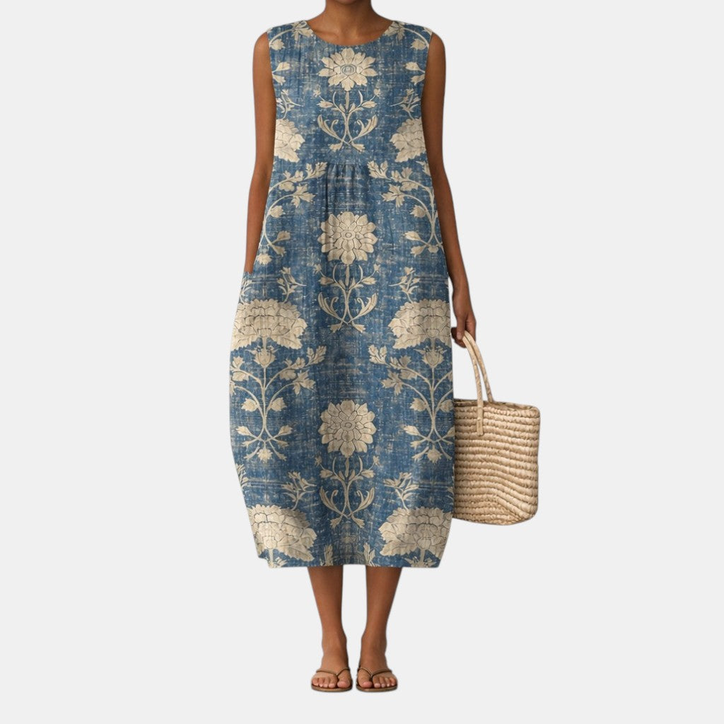 Vestido Midi Floral Clásico
