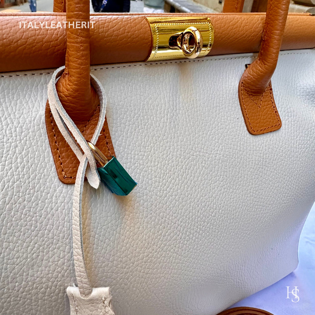 Bolsos de piel italiano hechos a mano para mujer.