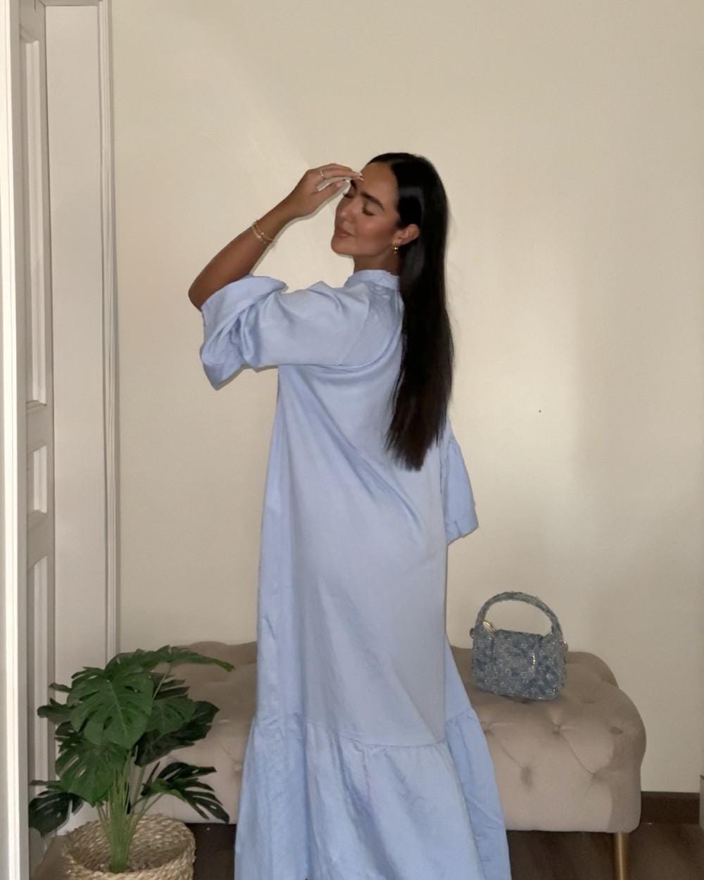 Vestido largo de lino