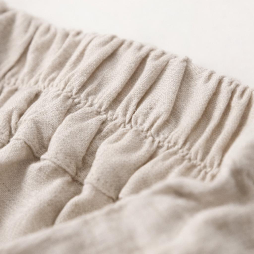 Pantalones de pierna ancha, cintura elástica con bolsillos, estilo elegante e informal.