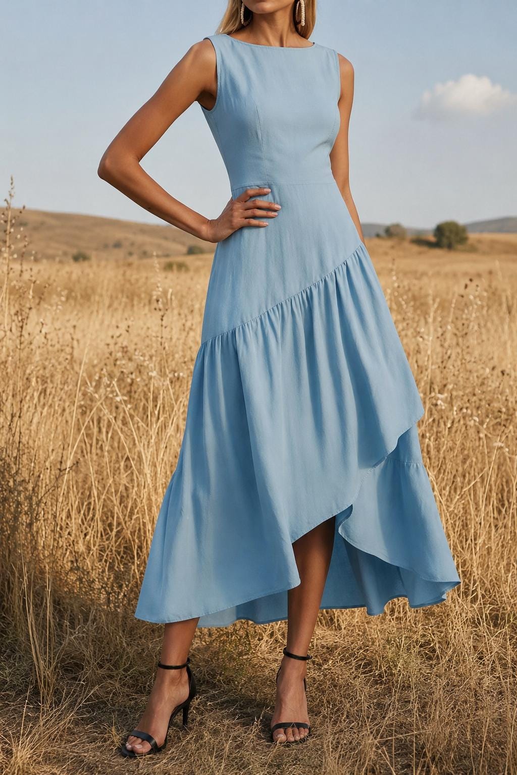 Vestido Verano Fluido y Asimétrico