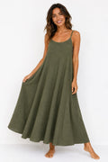 Vestido de verano fluido con tirantes finos