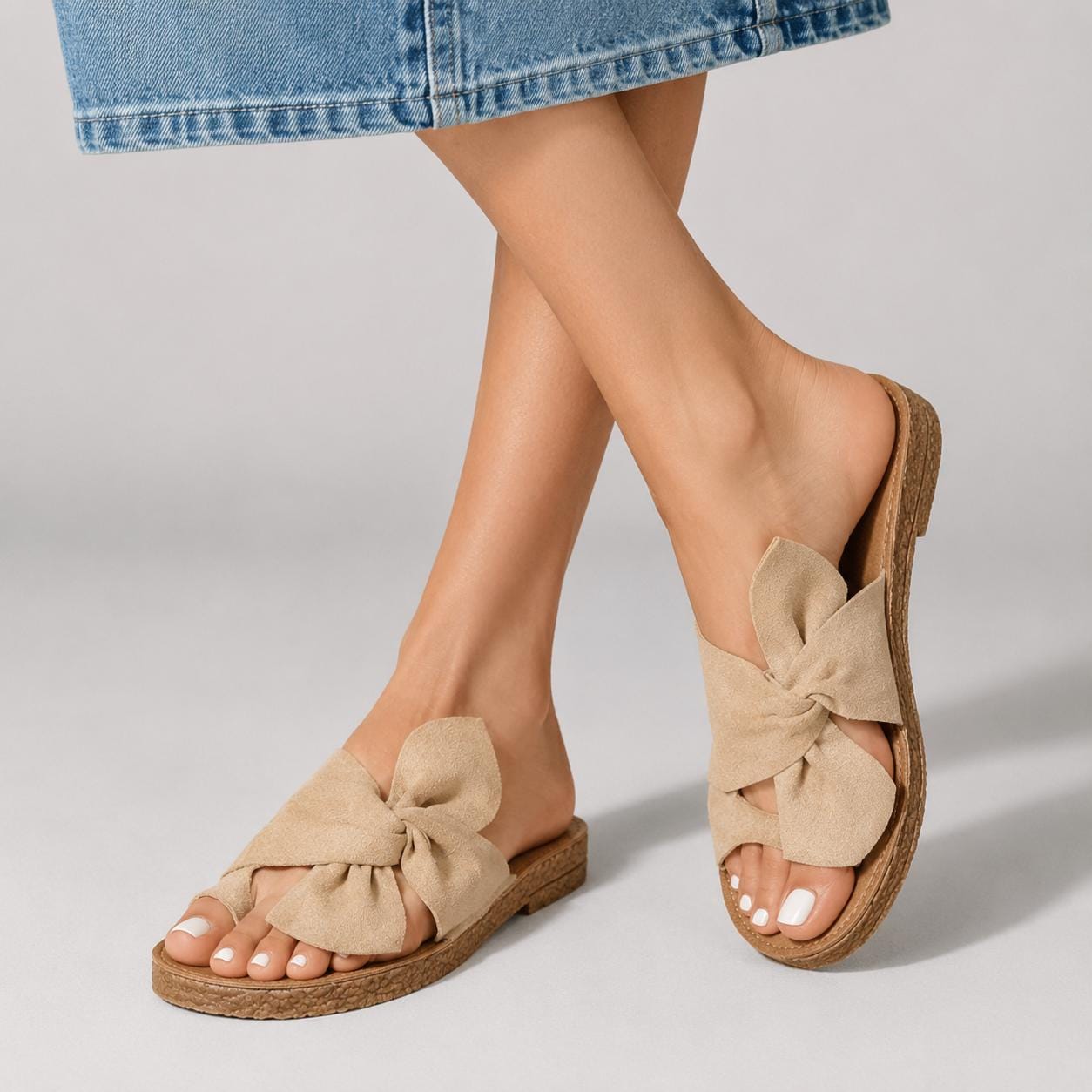 Sandalias de verano con lazo