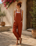 Mono bohemio de lino para mujer.
