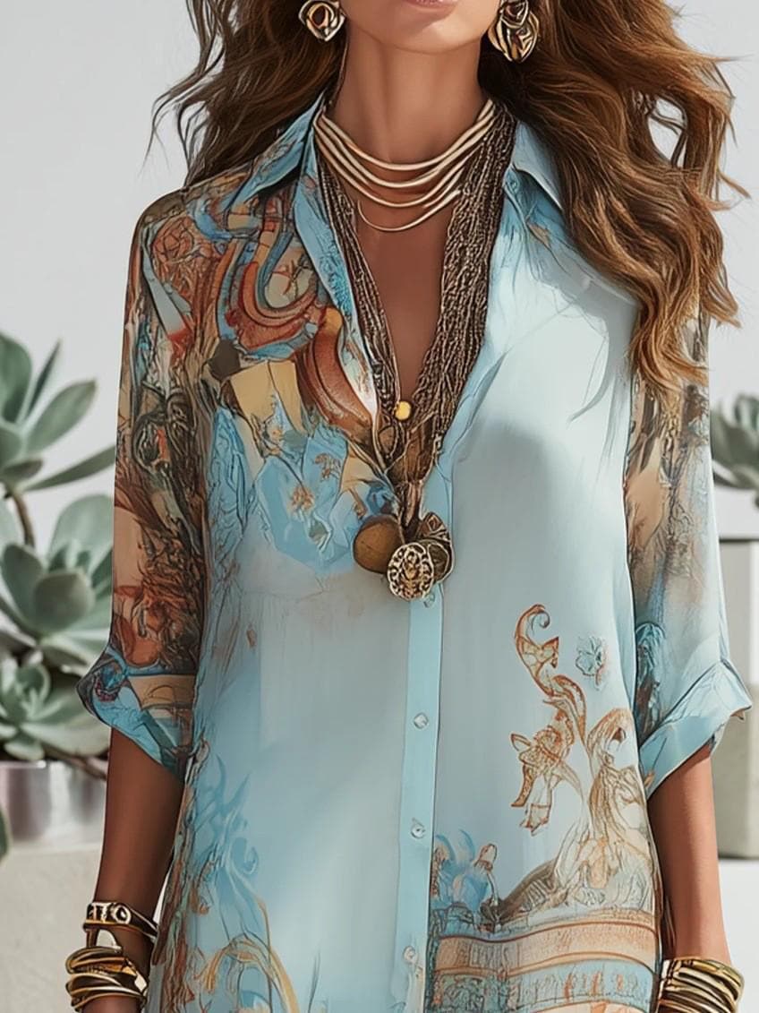 Vestido largo bohemio.