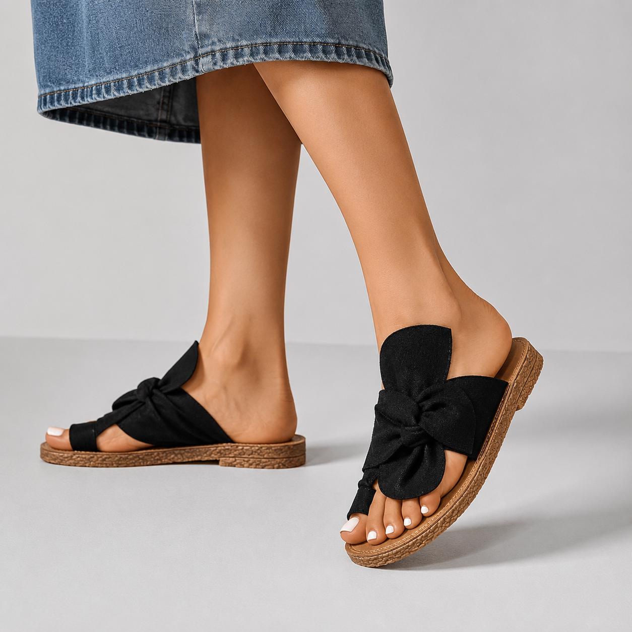 Sandalias de verano con lazo