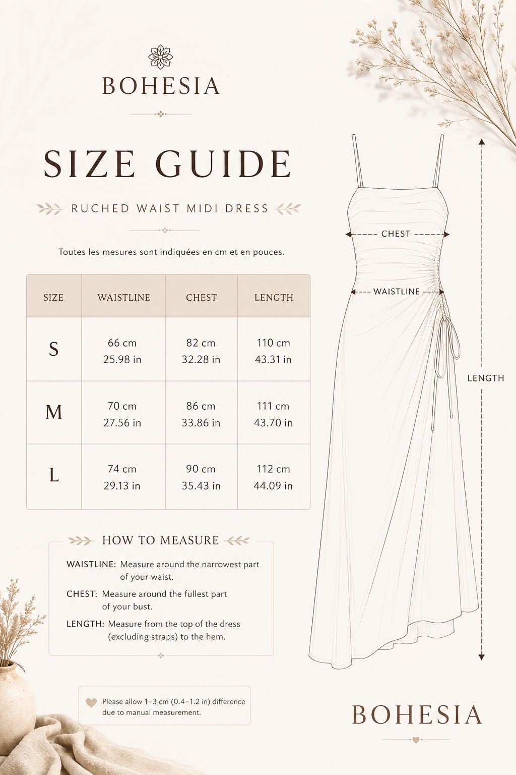 Elegante vestido midi de verano