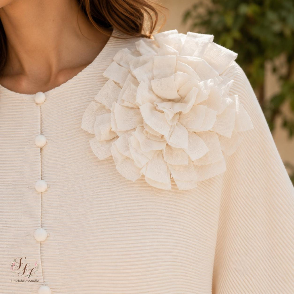 Conjunto Elegancia Flor Plisado